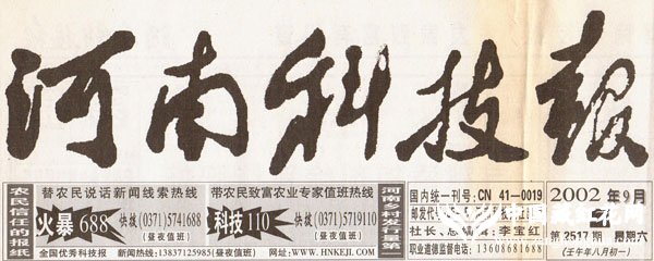 河南科技报2002.09.07报道:红色金子西红花