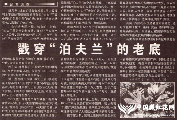 河南科技报2003.05.29报道:戳穿泊夫兰的老底